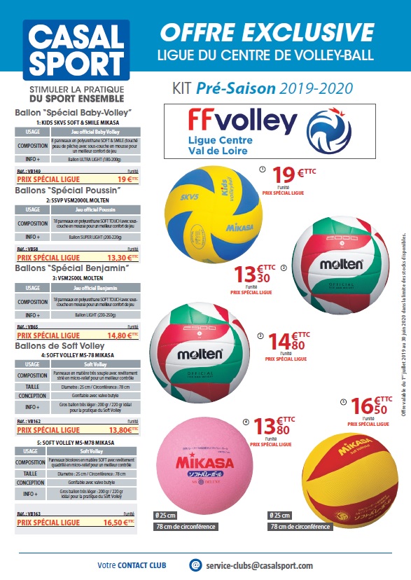 Offre Casal Ligue du Centre VB 2018 1