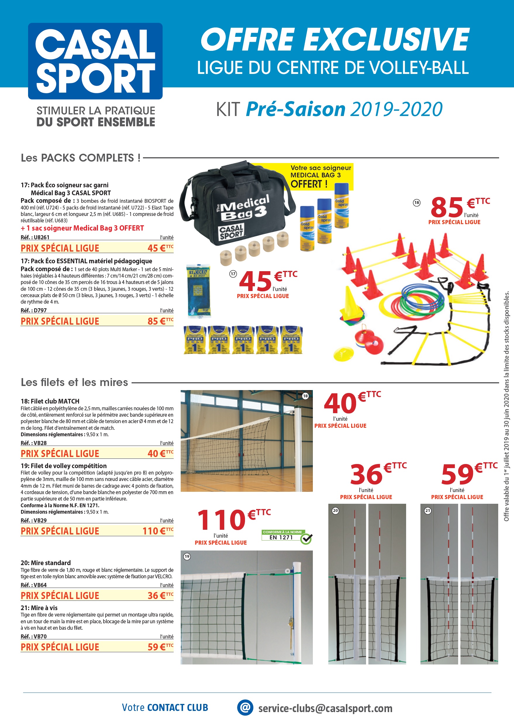 Offre Casal Ligue du Centre VB 2019 42
